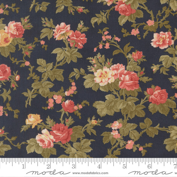 Moda Ambiance by 3 Sisters 44413 16 Midnight Rose Garden Floral | SOLD BY THE HALF-YARD